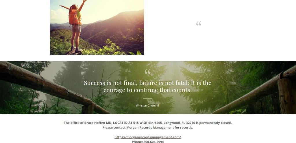 Forest walkway and inspirational quote reference